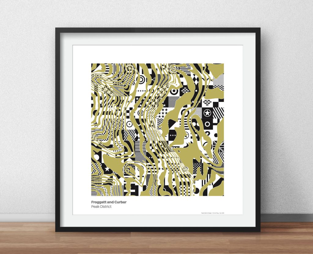 Contour Screen Print from Peak District Design