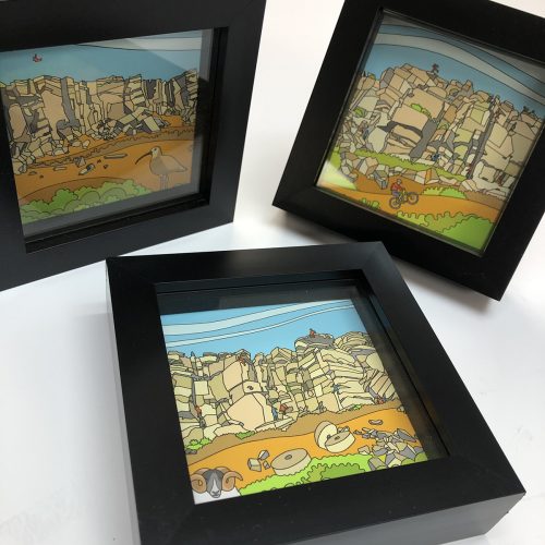 Stanage Edge Set of 10cm Mini Prints